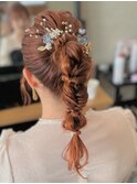 ヘアセット/お呼ばれヘア/結婚式/参列/編み下ろし/編み込み