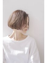 ソワネ 表参道(soigne)&nbsp;表参道ショートボブ顔周りレイヤーカットアッシュベージュ40代