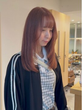 ロマリア 渋谷 渋谷宮益坂(Lomalia) 乾かすだけでキマる髪/馴染むハイトーン/オレンジベージュ