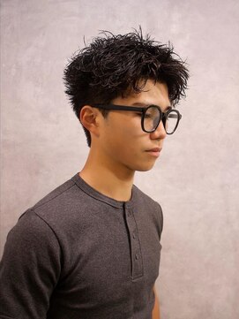 オルカ(ORCA) men's/メンズカット/リバースセンターパート/ニュアンスパーマ