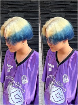 ローリン(Rolling) 【KOBA】 10代/センターパート/ブリーチデザインカラー/天神大名