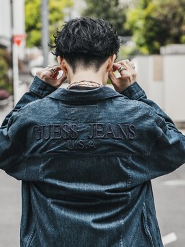 メンズパーマバックスタイルリバース刈り上げブロック