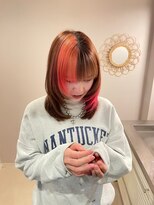 チャプター 問屋町(chapter)&nbsp;顔まわりレイヤーカットアンブレラカラーレッドオレンジ髪質改善