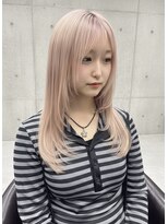 アジールヘア 東上野店(agir hair) ミルクティー/大人ハイトーン/上野/ブリーチ/ピンクミルクティー