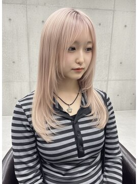 アジールヘア 東上野店(agir hair) ミルクティー/大人ハイトーン/上野/ブリーチ/ピンクミルクティー