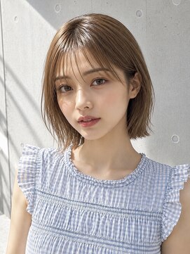ノア 三宮店(NOA) 【NOA】大人可愛い韓国風くびれボブ透明感ベージュ
