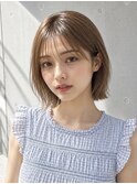 【NOA】大人可愛い韓国風くびれボブ透明感ベージュ