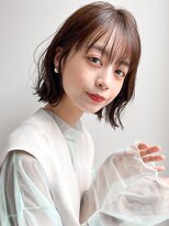 リヤン 表参道(lyann) デジタルパーマミルクティーブロンドうる艶髪前髪結べるボブ