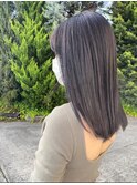 オリーブグレージュ_シークレットハイライト_透明感ボブディ