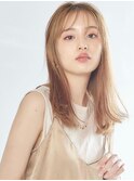 ケアブリーチナチュラルストレートヘア シースルーバングモード