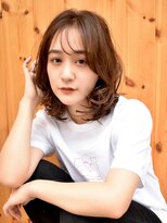 ブゾン(buZon)&nbsp;シースルーバング×毛先カールミディ