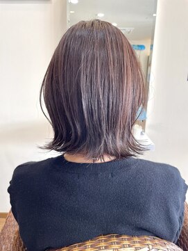 マークス(marks) 大人綺麗な切りっぱなしボブ　ラベンダーアッシュ