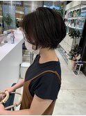 大人かわいいハンサムショートパーマ