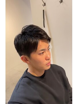 ガニメデ(GANYMEDE) 爽やかツーブロックアップバングショート<都島><メンズサロン>