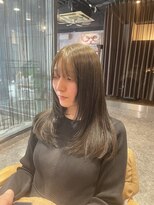 グラフィーサッポロ(Graphy sapporo)&nbsp;韓国レイヤー　オリーブベージュ　前髪　顔回りカット