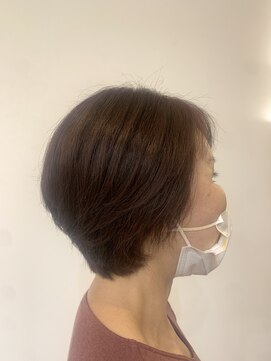 リアン 大森店(Rian) すっきりショートヘア×40代落ち着いたダークブラウン