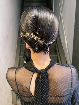 フェンヘアーアイス 中目黒(Fen.hair ici) お呼ばれヘアピタッとタイトアレンジ！金箔アレンジ