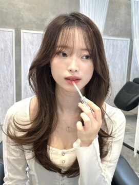 ユニコ(unico) 韓国風/レイヤー/小顔/前髪カット/髪質改善/グレージュ/透明感