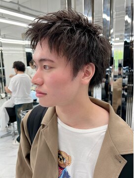 メンズヘアセンス 渋谷(MEN'S HAIR SENSE) アッシュブラック/ウルフ/マッシュパーマ/ハイライト/渋谷