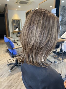 アネモネ 真美ヶ丘店(Ane mone) 外ハネ×グレージュ