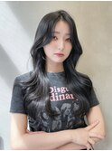 □ 韓国大宮顔周りレイヤーカットハッシュカット透明感カラー