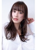 ロングレイヤー/20代30代大人かわいい/顔周りレイヤー