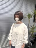 オン眉きりっぱなしミニボブ