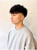 ツーブロック ツイストスパイラル 前下がりマッシュ