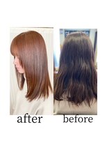 カーサインフィニテイ Hair Design caRsa INFINITY ストレートエステ＋カット+髪質改善トリートメント