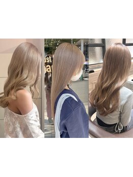 垢抜け*透明感のあるダブルカラーでヘアセットの幅も広がる［ダブルカラー/ブリーチ/ハイライト/上大岡駅］