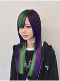 エクステ/紫/パープル/インナーエクステ/グリーン