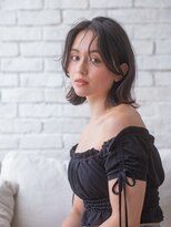 エーバイフー 江坂店(A BY WHO)&nbsp;A BY WHO江坂/くびれ外ハネボブ/センターパート/透明感カラー