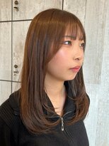 モア 岡崎(more)&nbsp;ベージュブラウンとレイヤースタイル