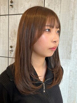 モア 岡崎(more) ベージュブラウンとレイヤースタイル