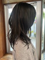MRN. 新宿西口 ニュアンスウルフ/ダークアッシュブラウン/韓国巻き/顔周カット