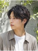 大人センターパートショートダンディスーツ社会人就活色気