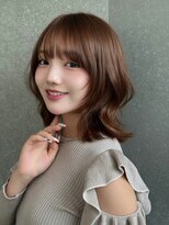 ロンドロゼ 池袋(Lond rose) ミニウルフレイヤーカット顔周り前髪韓国ミディアムロング/池袋
