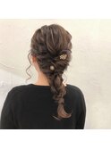 ねじねじ×立体みつあみの編みおろし