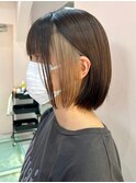 ダブルカラーインナーカラーホワイトベージュケアブリーチ