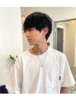 メンズ王道マッシュカットニュアンスパーマ（表参道原宿）