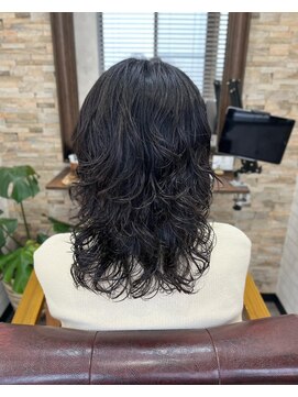 ハサミバイアトリエナガノ 千葉(8sami by atelier nagano) デザインカラー／レイヤーカット/ウエットヘア/オリーブベージュ