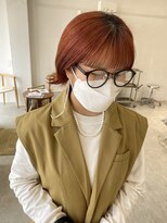 ヘアデザイン ソラ(Sola)&nbsp;ピレンジデザインカラー×ぷつっとカット外ハネボブ