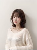大人女性◆艶レイヤー前髪ピンクベージュ 髪質改善 縮毛矯正