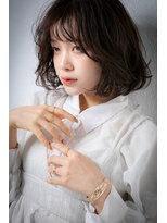 カバーヘア ブリス 大宮西口(COVER HAIR bliss) グレージュアッシュふんわりカールエアリーボブv大宮30代40代