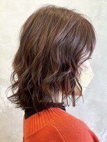 エリマ 横浜西口(elima)&nbsp;横浜西口大人ミディアムボブミディアムパーマ丸みレイヤーくびれ