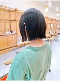 Say.ショートボブブルーカラー縮毛矯正ミニボブ黒髪表参道青山