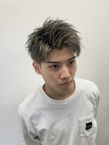 レグノバイグランツ 天神大名店(REGNO by GLANZ)&nbsp;ホワイトメッシュ/メンズカット/メンズブリーチ/短髪/ショート