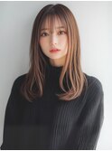 【feliceMICHI平田雅美】ベージュ 透明感カラー ミディアム 美髪