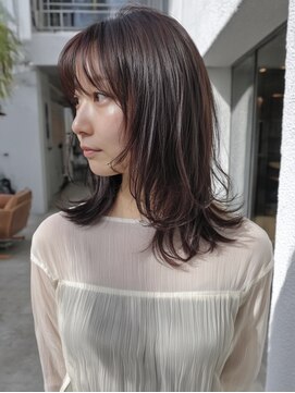テーラヘアー 稲毛店(TELA HAIR) レイヤーカット×ピンクブラウン