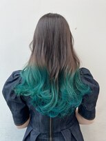 アライブ キチジョウジ(ALIVE Kichijoji)&nbsp;【ALIVE吉祥寺】ターコイズグリーン黒髪グラデーションカラー